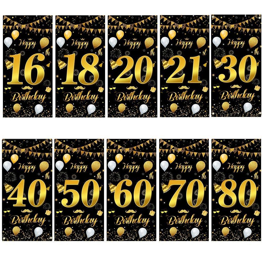 Polyester Birthday Background Cloth 18/30/40/50th Anniversary Backdrop Wedding