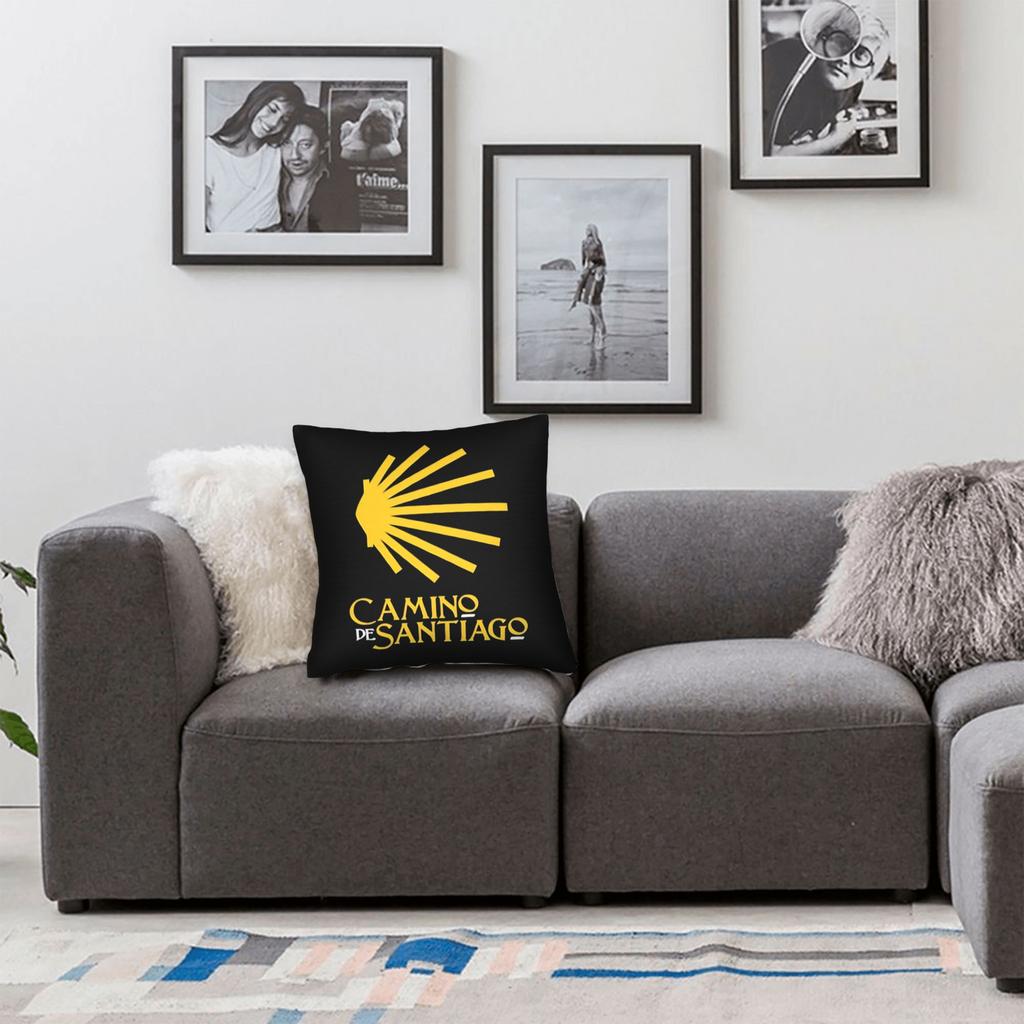 Camino De Santiago Square Pillowcases Polyester Car Shells The Way Movie Cushion Cover Cool Decor Pillow Cover 45*45