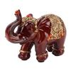Elephant Statue Durable Resin Cute Elegant Attract Wealth Round Corner Elephant Decor for Home Bedroom Office