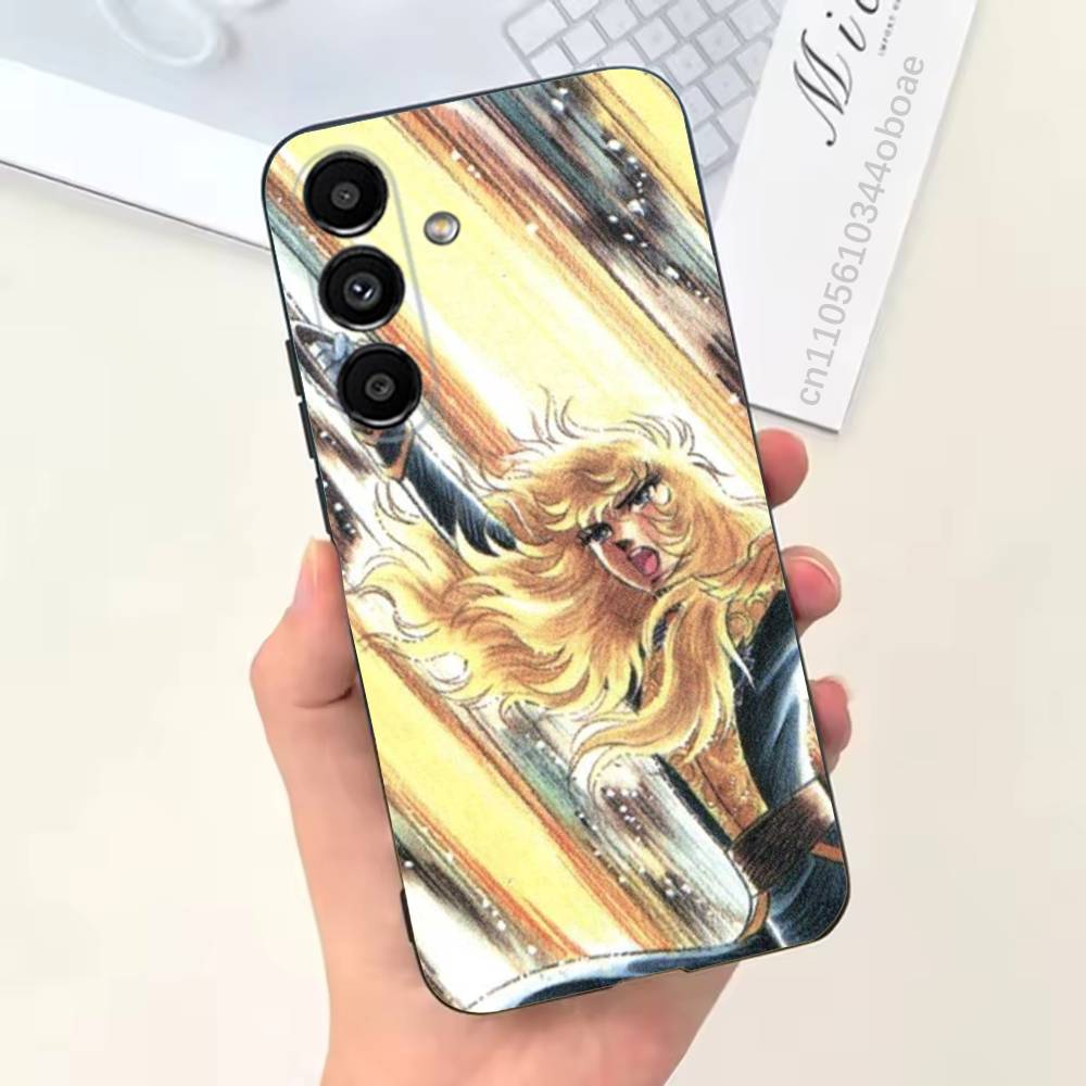 Чехол для телефона Роза В-Версаль Леди Оскар Для Samsung S25,24,21,22,23,20,S30,Ultra,Plus,Fe,Lite,Note,5G Черный Мягкий