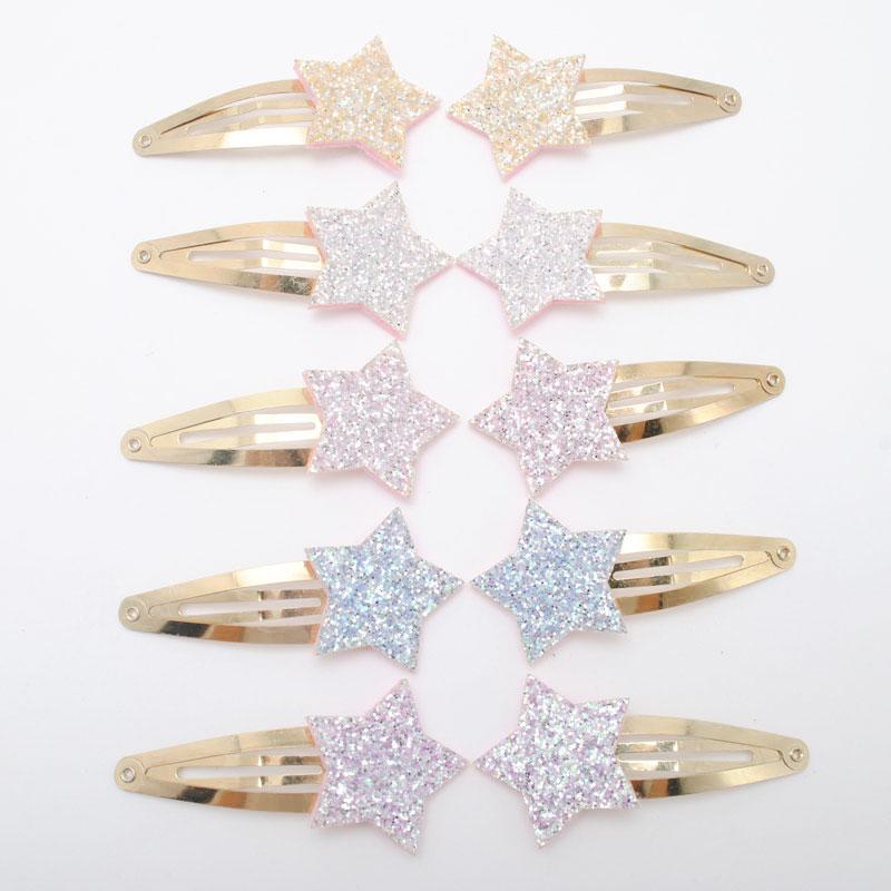 10pcs/lot Small Size Girls Hairclips Glitter Heart Birthday Gift Baby Girls Hair Accessories Kids Hair Clip For Children