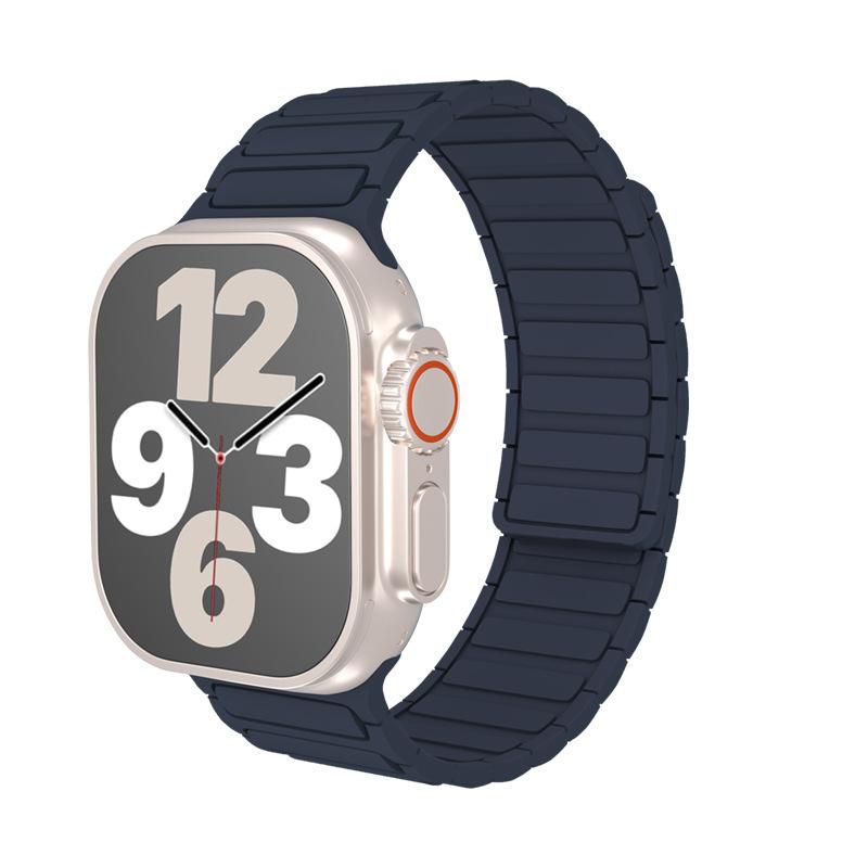 Магнитная петля для Apple Watch Series 10 46 мм ремешок 44 мм 45 мм 38 мм 42 мм 41 мм ремень силиконовый браслет iWatch Ultra 2 49 мм 9 8 7 6 5 9 Se 40 мм ремешок