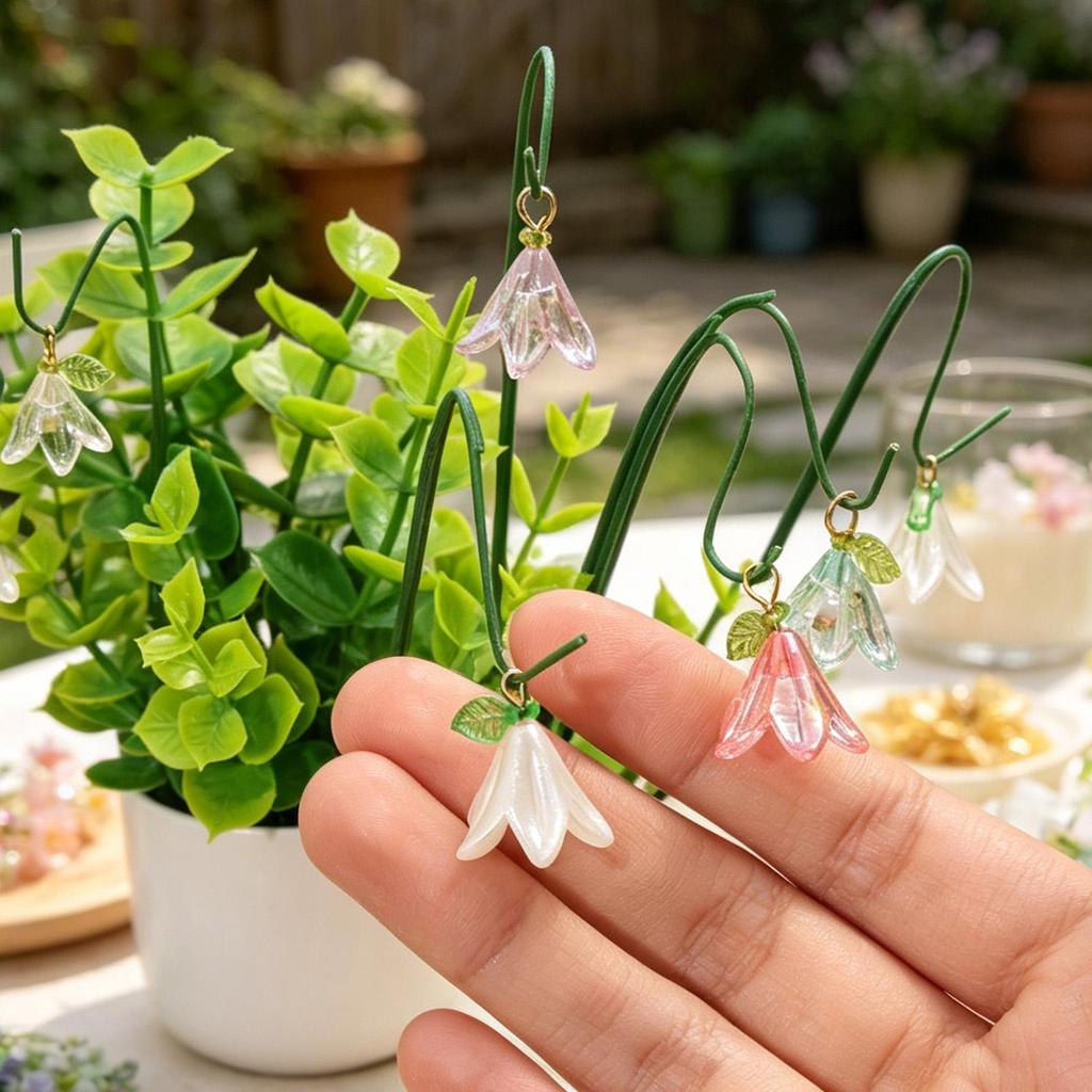 Colorful Artificial Lily Flower Rod Flexible Garden Stakes Micro Landscape DIY Garden Yard Arrangement Decorations Supplies