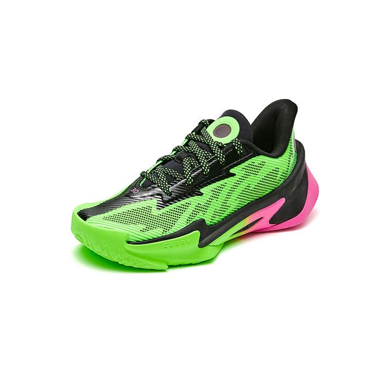 Under Armour Curry Series 7 Удобные Универсальные Низкие Детские Баскетбольные Кроссовки Унисекс Кроссовки Зеленый 6013297-389