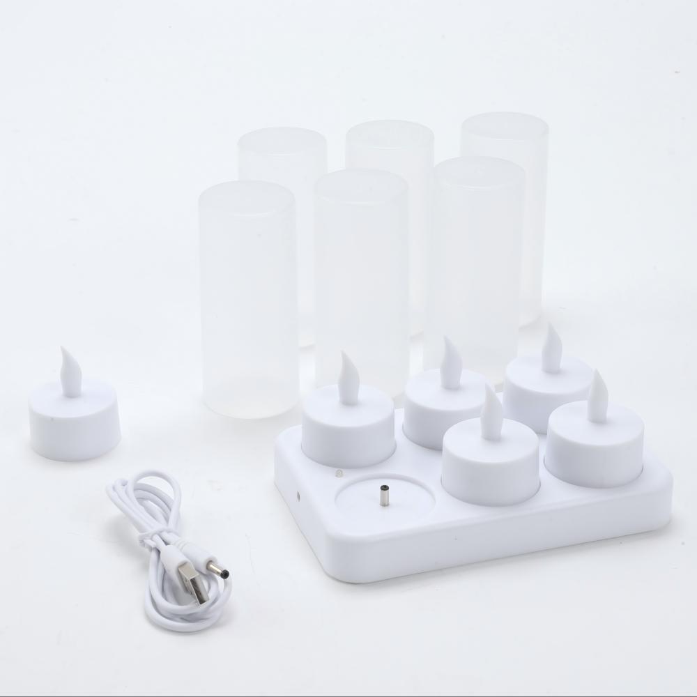 Wedding Bar Dinner Decoration Led Tea Light Candle Led Flameless Flickering Candles Tea Lights Rechargeable Led Candle Light