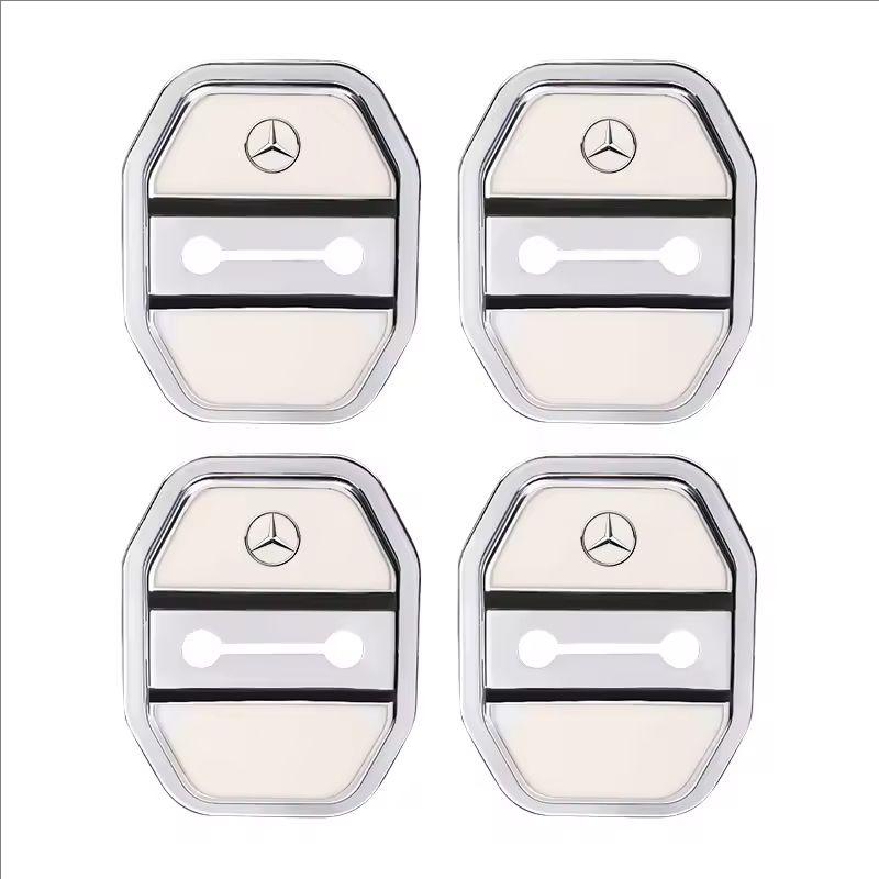4Pcs Silicone Car Door Lock Buckle Protector Cover For Mercedes Benz AMG W168 W204 W205 W203 W211 W212 W213 W201 W210 GLA GLC BGHKM1