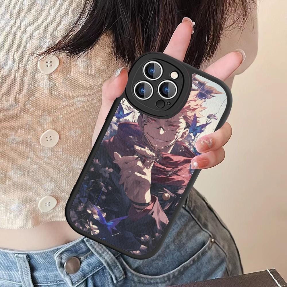 Чехол для телефона Jujutsu Kaisen Рёмен Сукуна Жесткая Кожа Для IPhone 16 15 14 13 12 Mini 11 14 Pro Max Xs X Xr 7 8 Plus Fundas