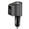 Автомобильное зарядное устройство с тремя портами USB, светодиодный дисплей, розетка для определения напряжения, автомобильное зарядное устройство для мобильного телефона, автомобильное зарядное устройство от прикуривателя