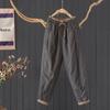 Женские зимние брюки гаремы на шнуровке с цветными блоками - Теплые, свободные, стройнящие, хлопковые длинные брюки