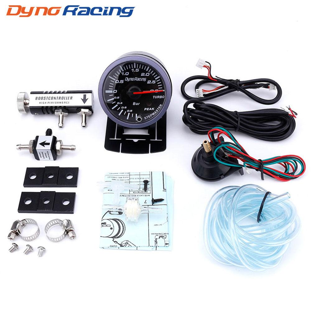 Dynoracing 60MM Car Turbo Boost Gauge 3Bar + Adjustable Turbo Boost Controller Kit 1-30PSI IN-CABIN Car Meter