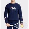 Fila Теплый Дышащий Прочный Свитшот с Круглым Вырезом с Длинным Рукавом Мужские Топы Темно-Синий A11M333203F