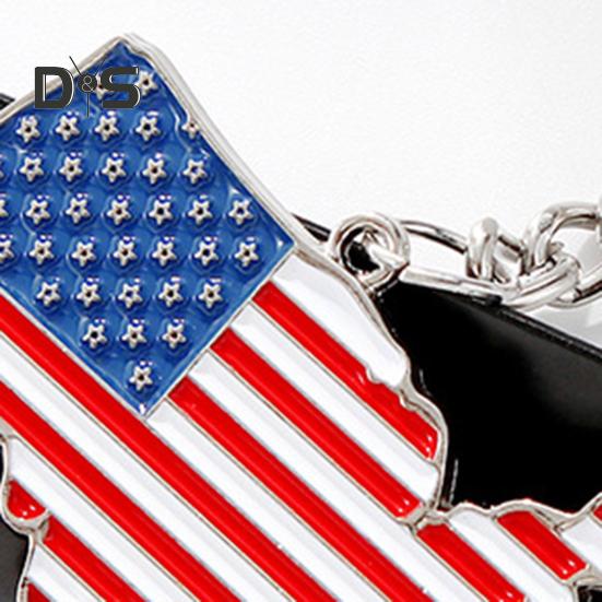 1/4 шт. Сохраните Америку великой снова, брелок в форме креста Богини с узором флага США, металлический брелок для политических энтузиастов