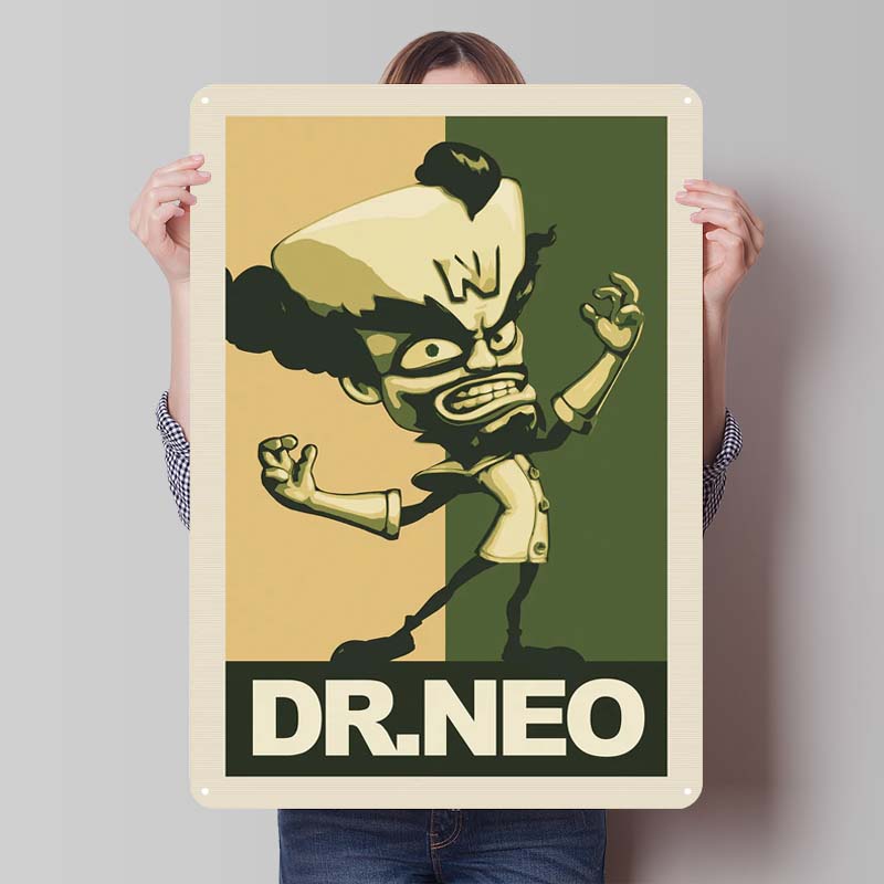 Постеры Crash Bandicoot Классическая игра Металлические таблички Настенное искусство Мурал На заказ Жестяные таблички для геймеров Украшение игровой комнаты Ретро