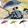1Set Mobile Phone Holder Locomotive Umbrella Waterproof Portable Mini Parasol Alloy Sun Shade Bicycle Umbrella