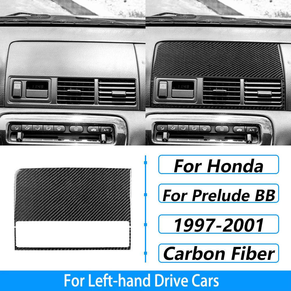 For Honda Prelude BB 5th Gen 1997 1998 1999 2000 2001 Carbon Fiber Gear Shift Window Lift Panel Cover Set Car Interior Sticker
