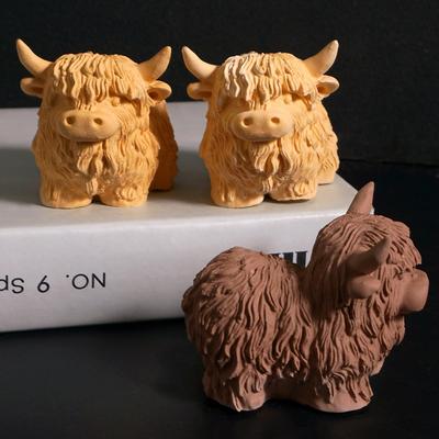 Силиконовые формы для животных Форма в виде шотландской коровы Многоразовая форма для выпечки торта, желе, мыла, конфет, воска, свечей, ледяных закусок