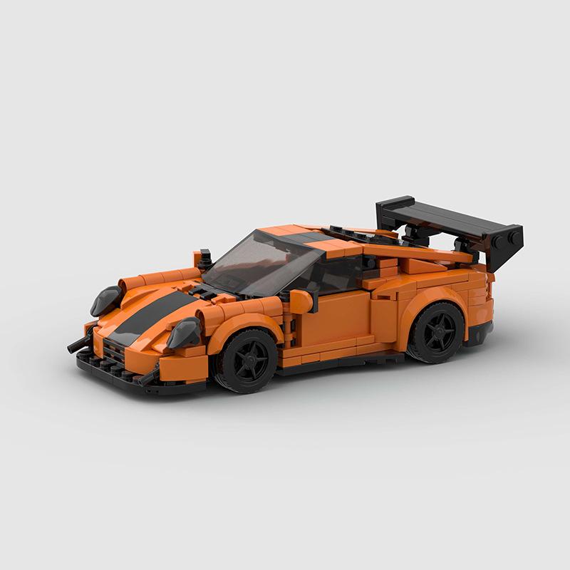 MOC Ретро Гоночный Автомобиль Кирпичики Скоростные Машины Технические Строительные Блоки DIY Набор City Friends Детские Игрушки Креативные Подарки для Мальчиков Девочек