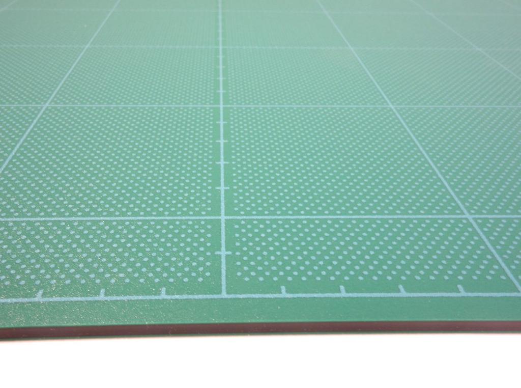 KOKUYO Коврик для резки толщиной 3 мм, зеленый, в линейку, 450 x 600 мм, двухсторонний, Ma-43N