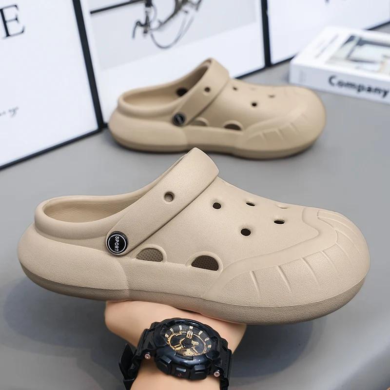 Men Summer Sandals Gardon Clogs Thick Sole EVA Injection Sandals for Couple Beach Slippers for Men Casual Shoes Daily Sandals