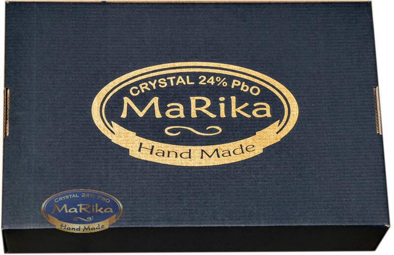 Crystal Vodka Glasses 25ml with Grinder Pattern - Set of 6, Manufacturer: MaRika crystal