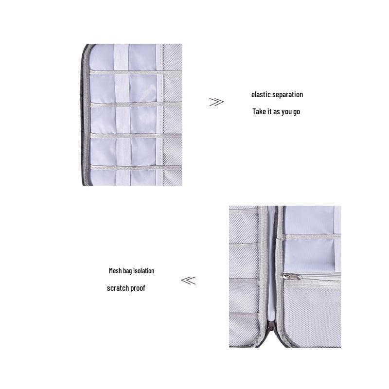 Многофункциональная цифровая сумка Runhui: Органайзер для кабелей и хранение Power Bank для наушников и аксессуаров