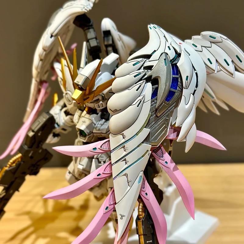 GL MGSD Wing Zero EW Белоснежная версия Ангельское Перо Падающий Мех Сборная Модель Набор Фигурка Действия Настольное Украшение Кукла Игрушка для Мальчика