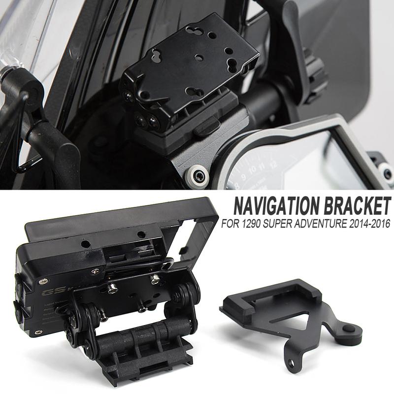 Motorcycle Accessories Black GPS Phone Navigation Mount Bracket Adapter Holder For 1290 Super Adventure T 2014 2015 2016