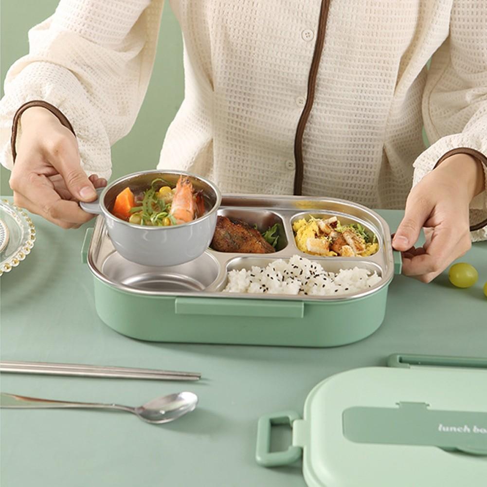 Ланч-бокс 22x14x7 см, чаша из нержавеющей стали 304, палочки для кемпинга