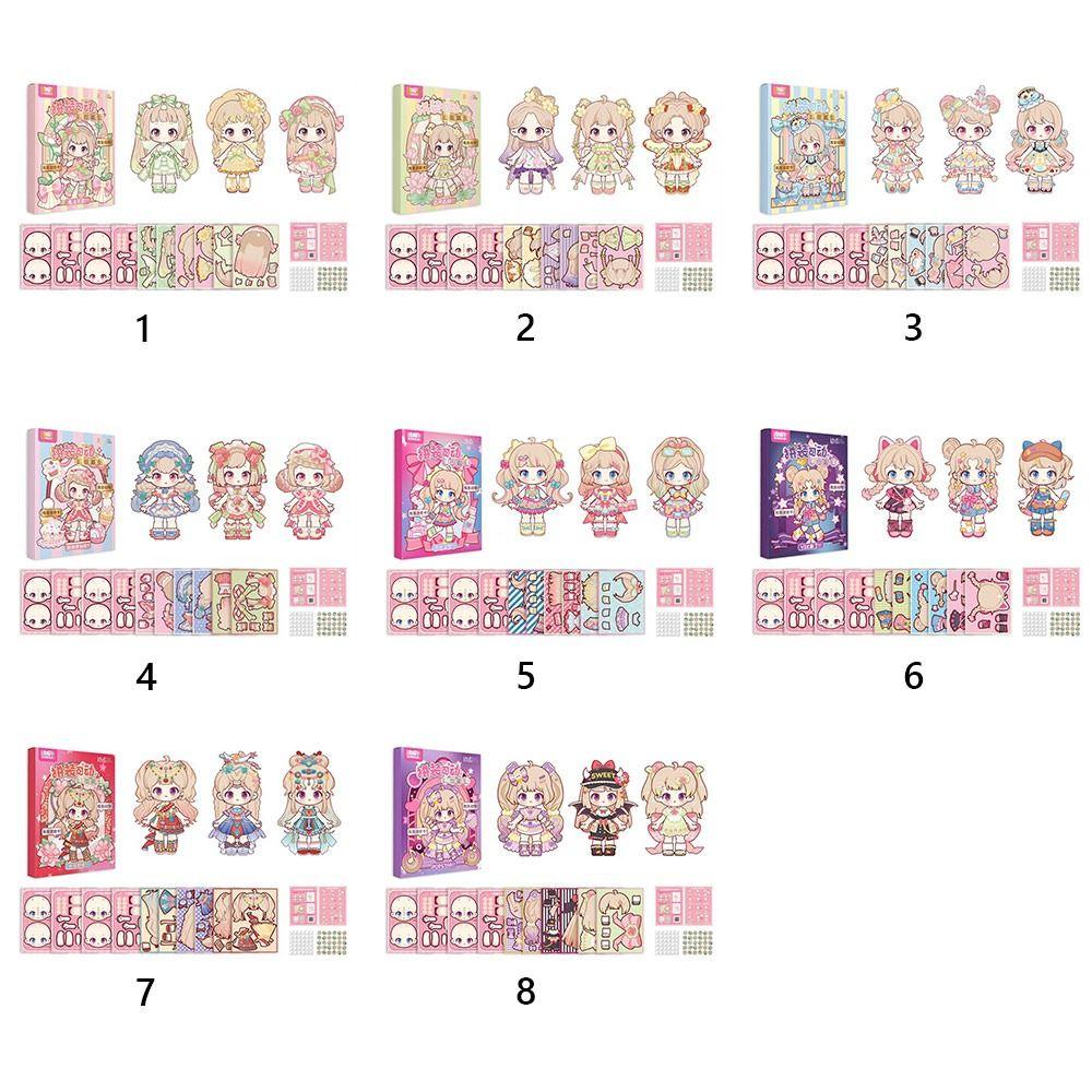 Мультяшный набор для переодевания своими руками, 3D-дизайн, 3D-одевание, бумажные куклы, родитель-ребенок