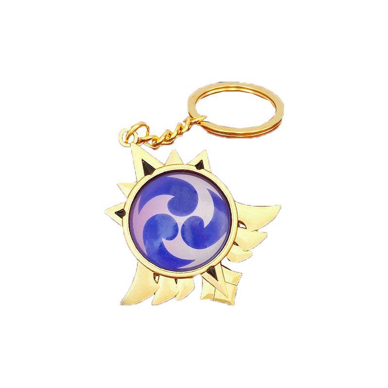 Брелок Genshin Impact Семь Элементов с Дизайном Гео Анемо Электро Дендро Гидро Пиро Крио