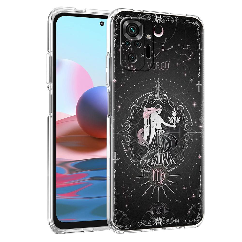 Прозрачный чехол для телефона для Redmi 14C 13C 10C 10 9 Note 13 12 11 K50 K40 Plus Pro 4G 5G Мягкий ТПУ чехол Узор Созвездия Сумки
