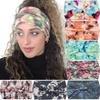Tie-dye Headband For Women Woman Elastic Hairbands Width Hair Band Fashion Bandanas Yoga Headwear Sports Turbans Accessories New