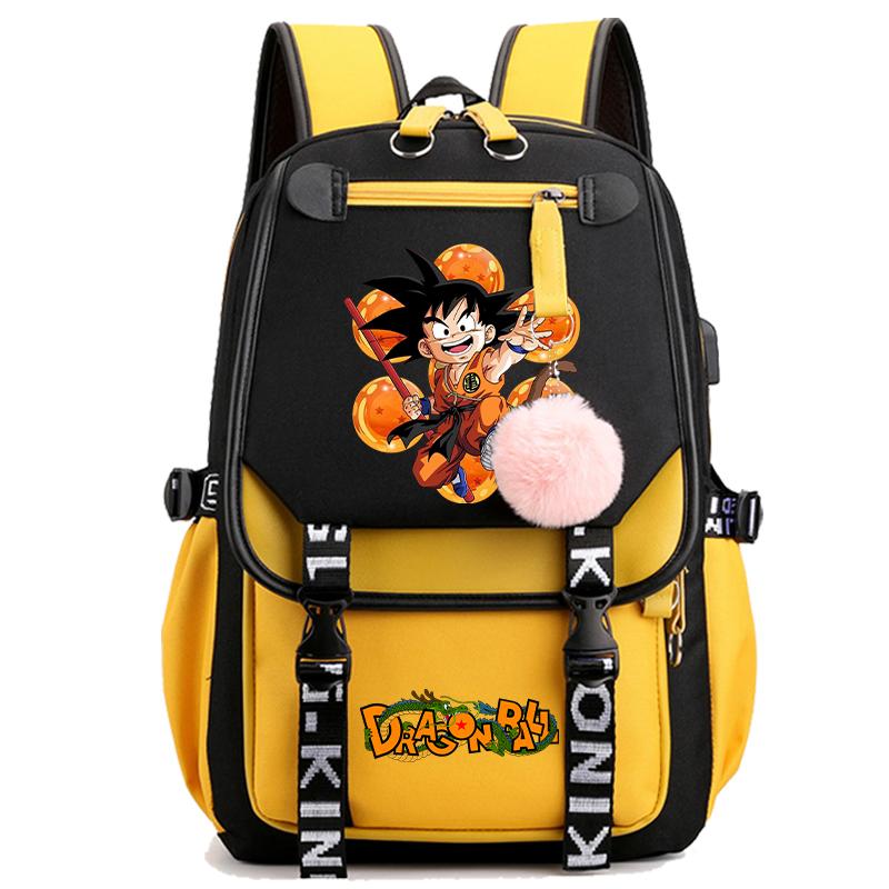 Аниме Dragon Ball Женский мультяшный рюкзак Водонепроницаемый USB рюкзак с легкой книжной сумкой для детей Подарки Мужчины Женщины Дорожная сумка Сумка для отдыха Рюкзак