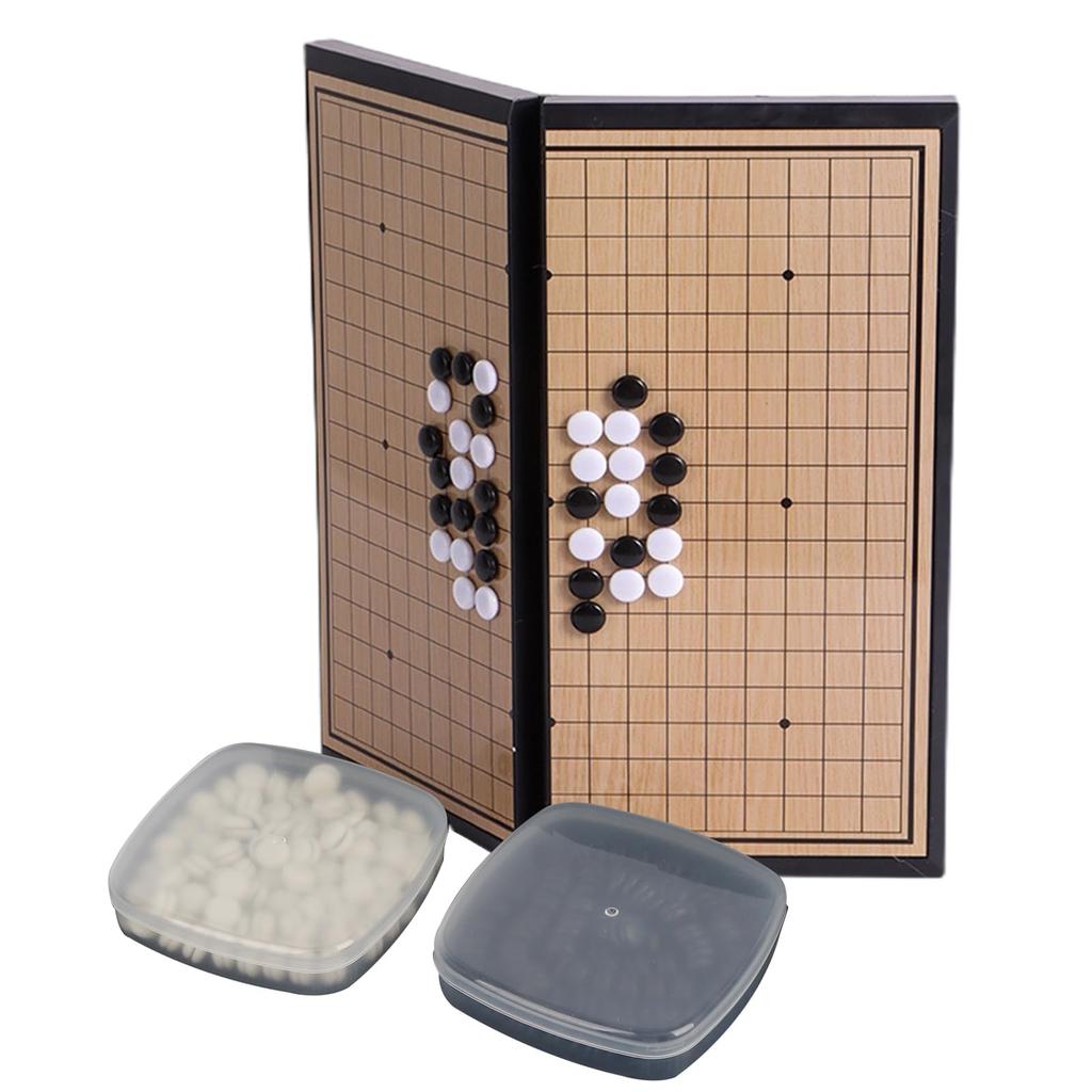 Magnetic Go Foldable and with 151 Black and 150 White Go Perfect for Easy Storage and Carry Set, 19x28.5cm, Portable, Stones, Beginners,