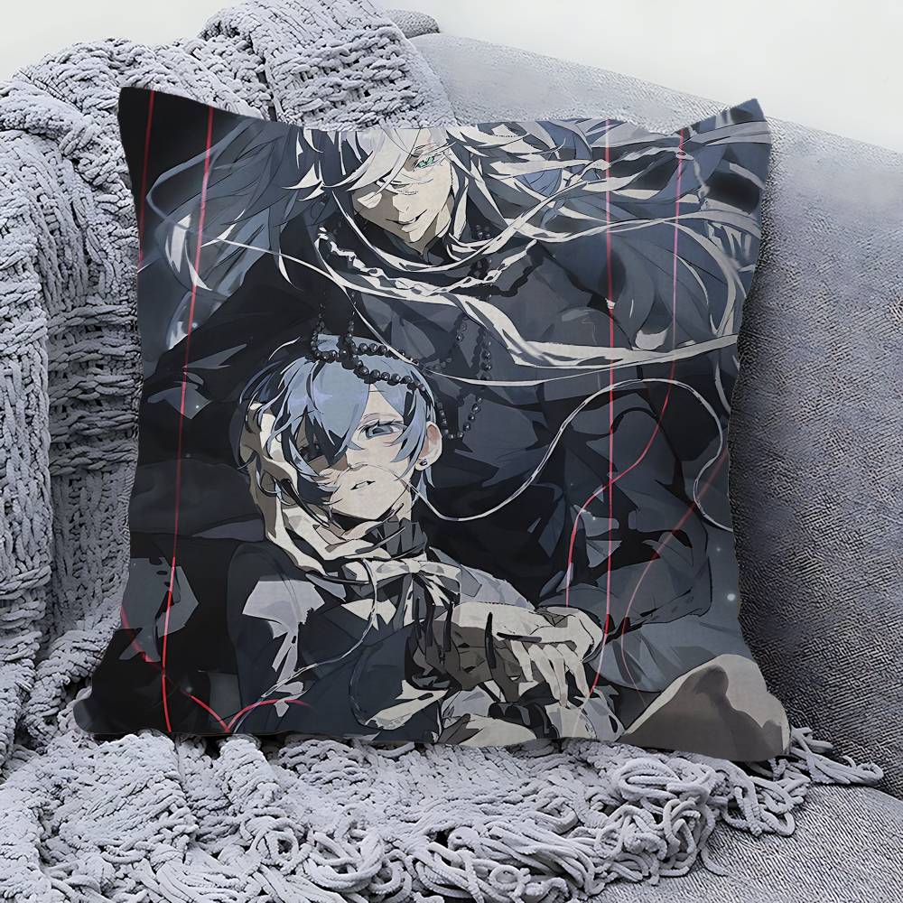 B-Black B-Butler Japanese Anime Personalized Pillow Cover Kids Bedroom Wild Party Decor Pillowcase Kid Birthday Shower Gift