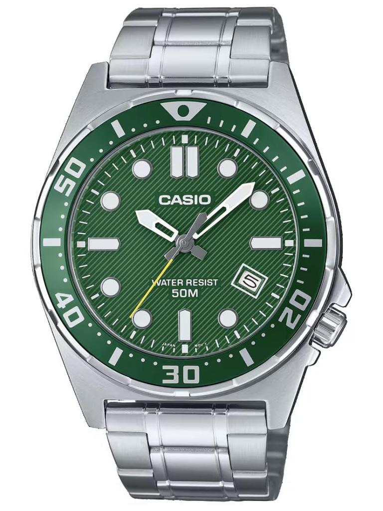 Casio Серебряные часы MTD-135D-3AVDF
