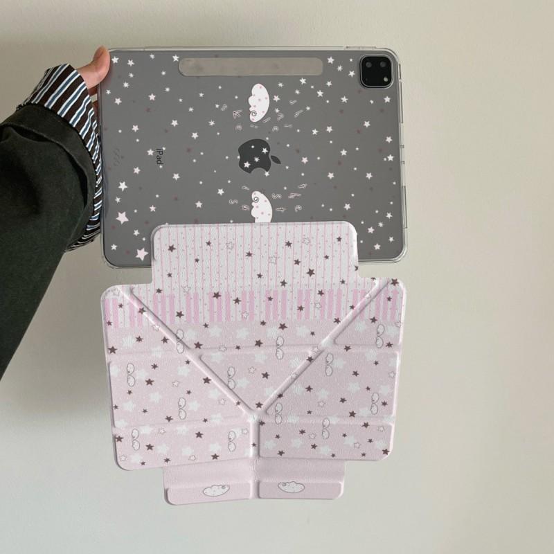 IPad 10th Gen Mini Air 8 Pro Case With Wing Star Design Ins Style Detachable Side Cover PC Material Shockproof Stand Sleep