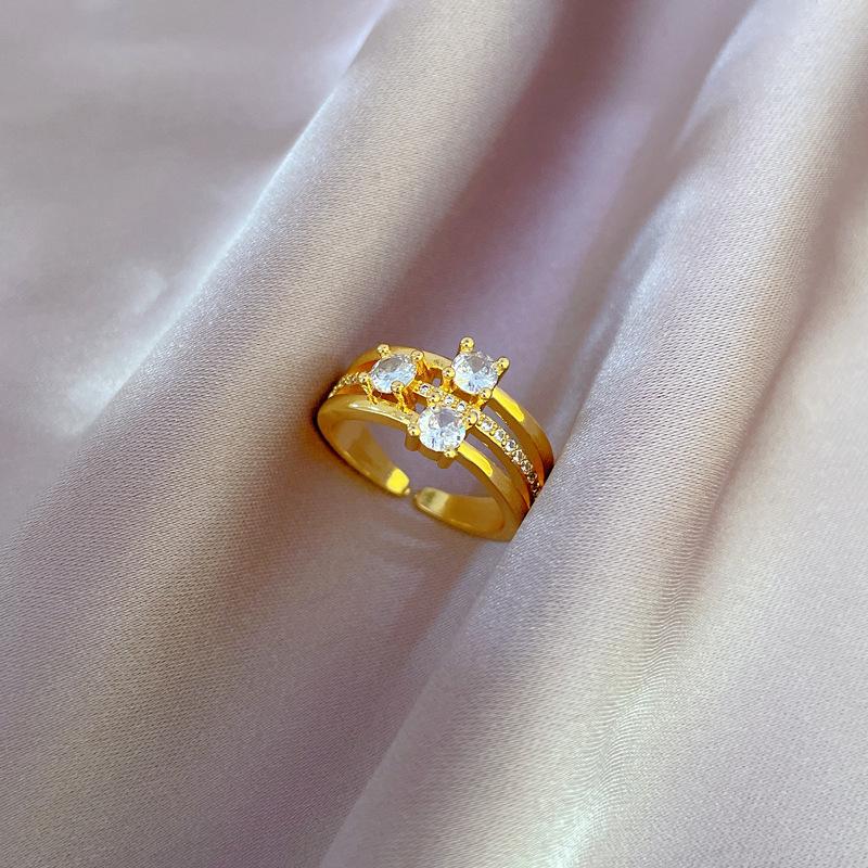 Новое трехслойное титановое кольцо из нержавеющей стали с цирконием для мужчин и женщин, кольцо с цирконием, ювелирные изделия, аксессуары на заказ