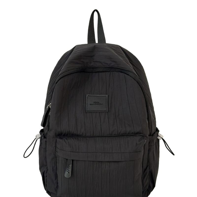 School Bag Junior High School Girls Large Capacity Solid Color Light Primary School Backpack High Value Girl Versatile Backpack