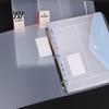 Light Pink File Folder 11 Hole Expandable Binder Folders for 2/3/4 Ring Document Pouch, Plastic Envelopes Blue Pouch Pocket with Snap Button & Label,