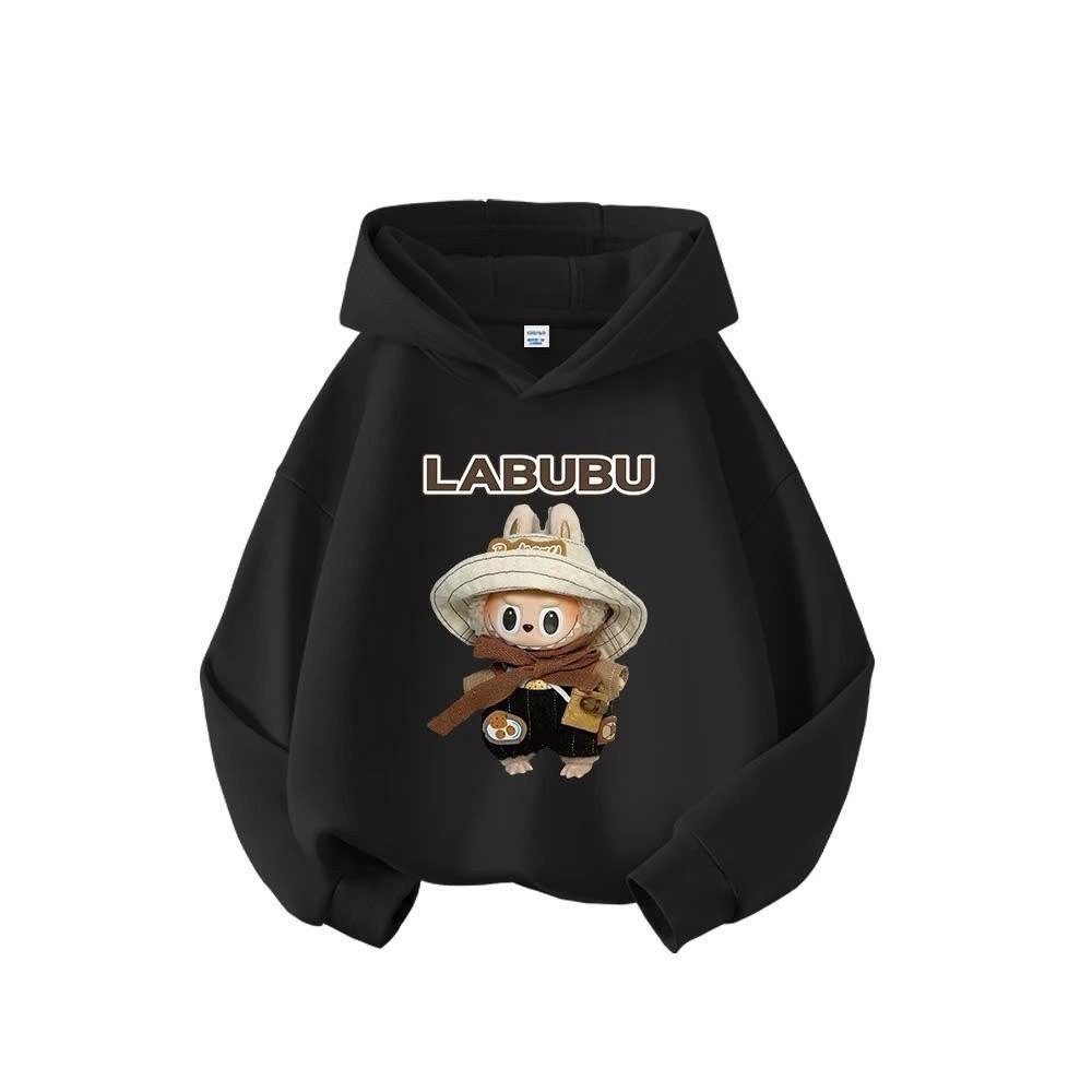 Толстовки для мальчиков и девочек, детская мода в стиле с принтом Лабубу