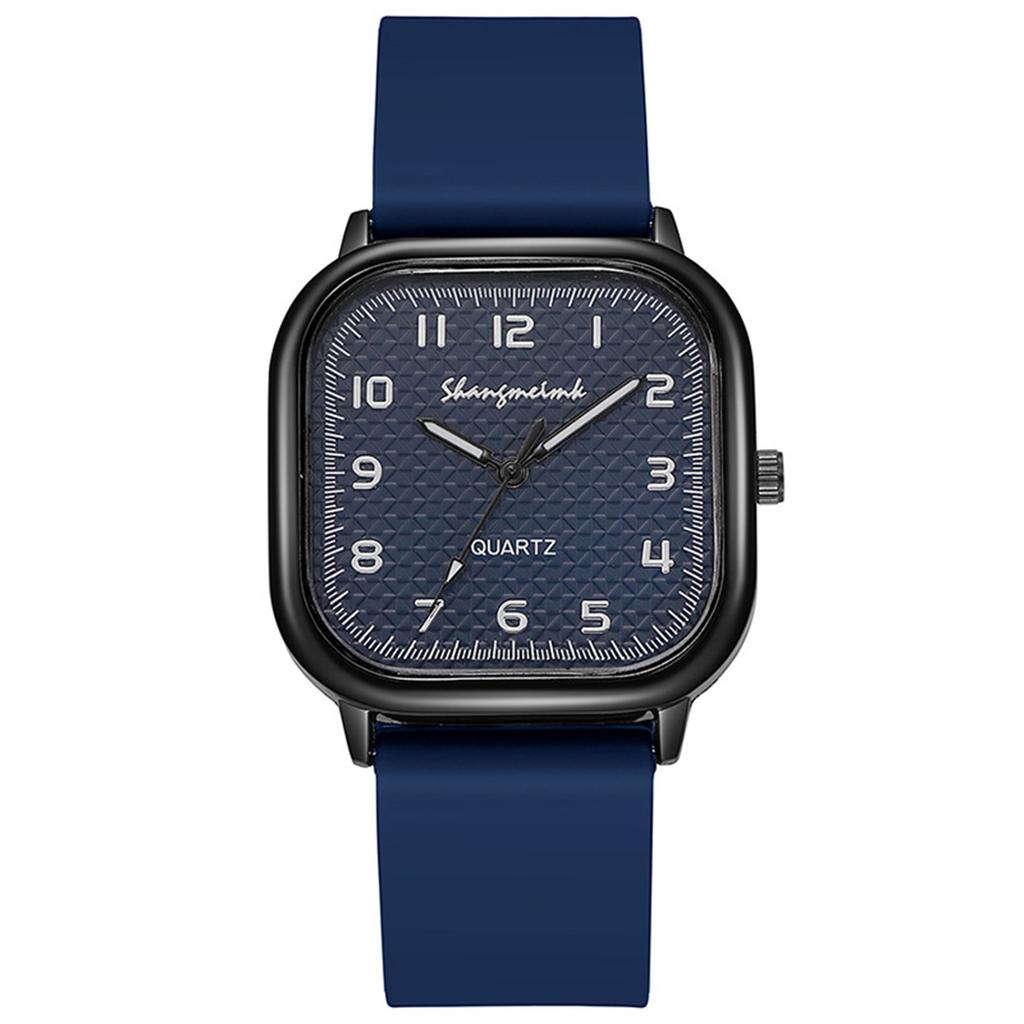 1 шт. - Модные женские часы с римским циферблатом, квадратные кварцевые часы, повседневные наручные часы с силиконовым ремешком