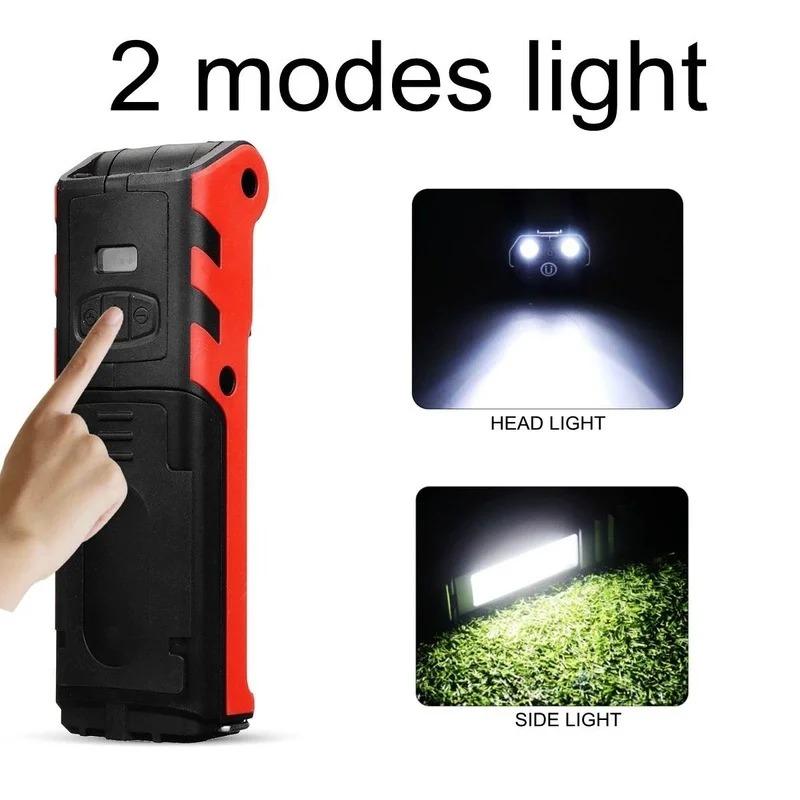 Dimmable COB LED Work Light USB Rechargeable Flashlight with Magnetic &Hook Power Bank Inspection Lamp for Car Repair Camping