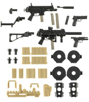 TOMYTEC Little Armory Megami Device Набор оборудования ПП Неокрашенный Сборочный Литниковый Набор 334798 1/12 LA-MD02 (Пистолет-пулемет)