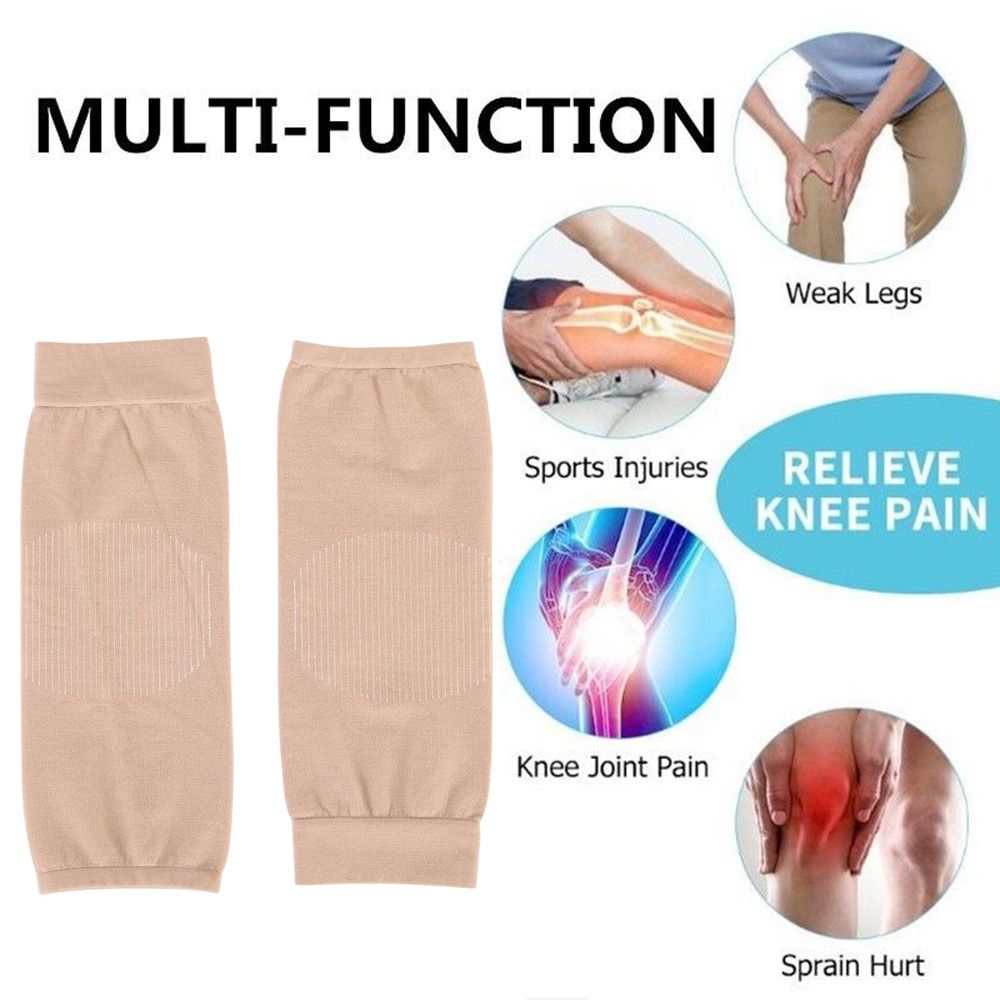 Elastic Running Cycling Pain Relief Leg Warmers Knee Protector Pad Invisible Stockings Knee Sleeves