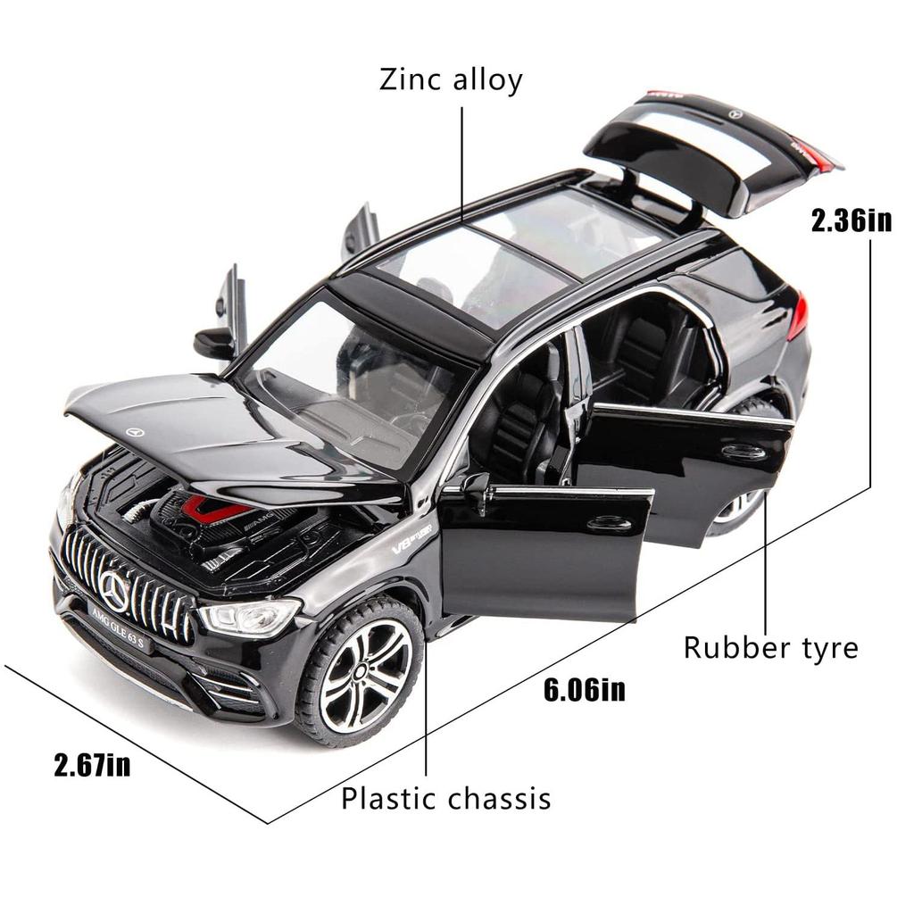 1/32 масштаб Benz AMG GLE 63S внедорожник игрушечный автомобиль, литая под давлением модель автомобиля с откидной спинкой со светом и звуком игрушечный транспорт для детей и мальчиков