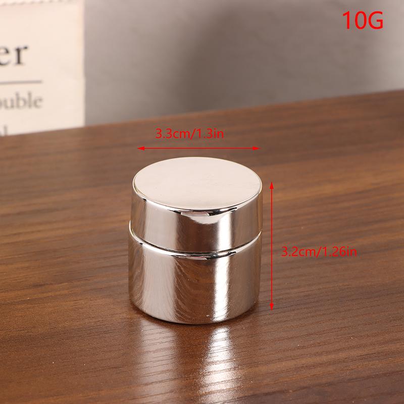 Косметическая баночка 5-50 г для крема для лица, стеклянная бутылочка, серебряная баночка для крема, косметический контейнер, пустая баночка для клея для ногтей, дорожный контейнер для макияжа