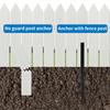 Fence Post Repair Kit Easy Installation Heavy Duty Steel Column for Enhanced Stability Fence Post Reinforcement Kit