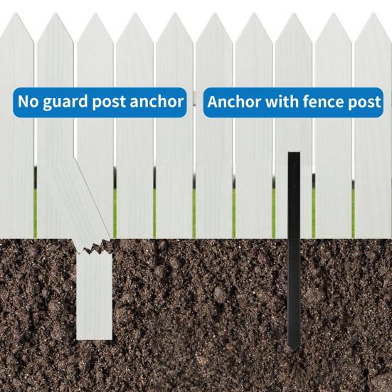 Fence Post Repair Kit Easy Installation Heavy Duty Steel Column for Enhanced Stability Fence Post Reinforcement Kit