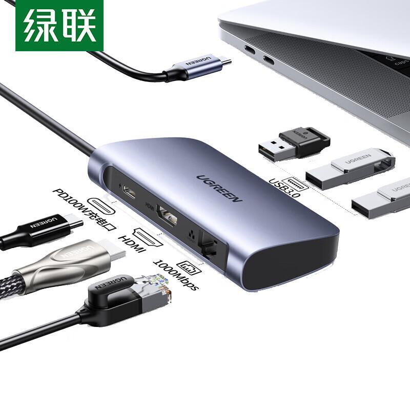 Ugreen USB-C хаб 6-в-1 с HDMI и Ethernet